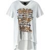 MBA Big T Print Top White