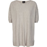 MBA Knit short sleeve Knit T shirt Grey Melange