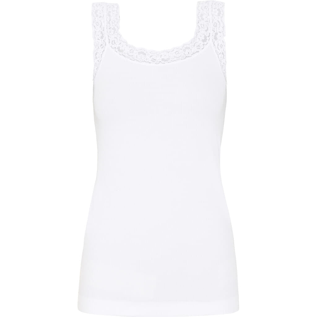 MBA Top Lace Top White